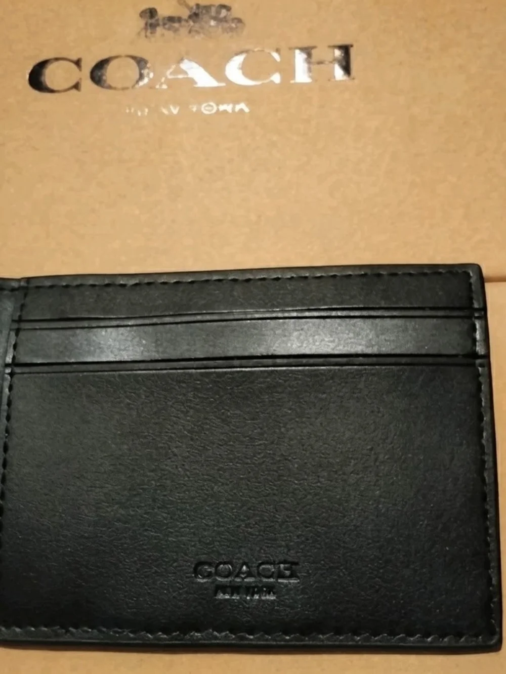 Coach Men's Leather ID 🆔 And Card Wallet in Rustic Brown
